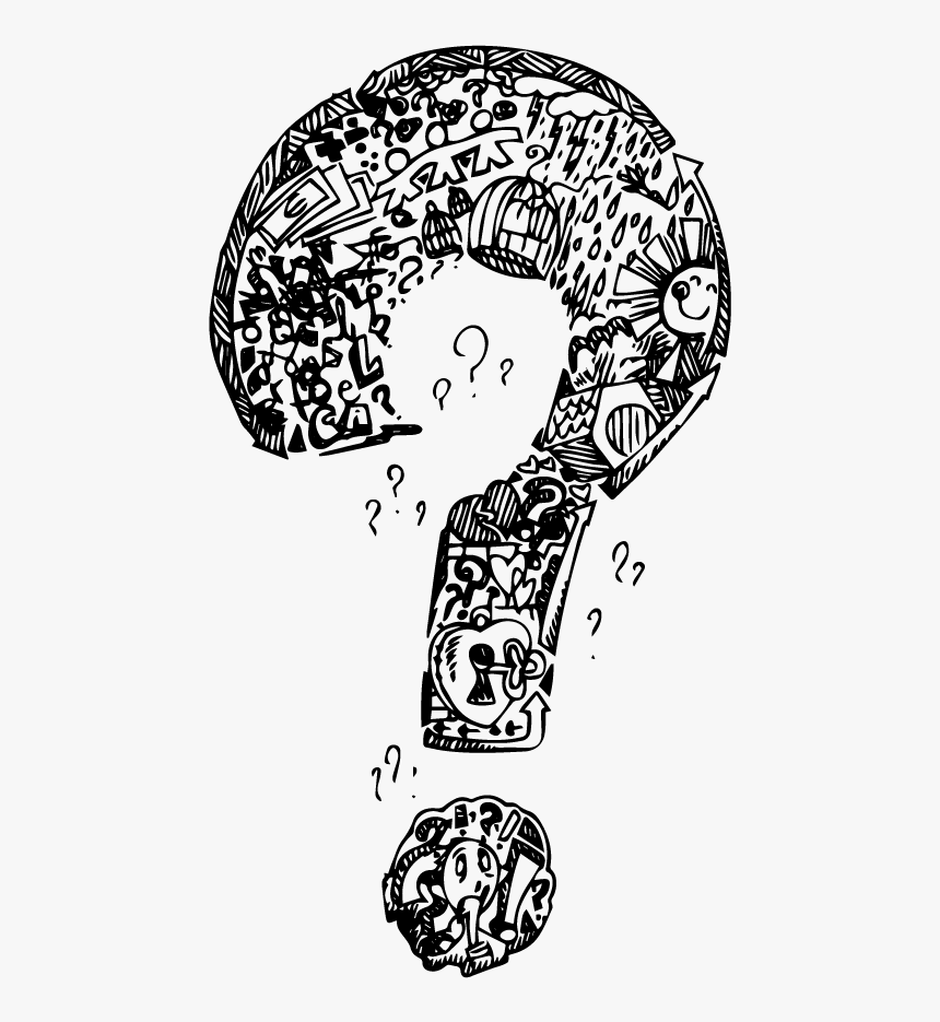 Zentangle Question Mark - Question Mark Doodle Png, Transparent Png, Free Download