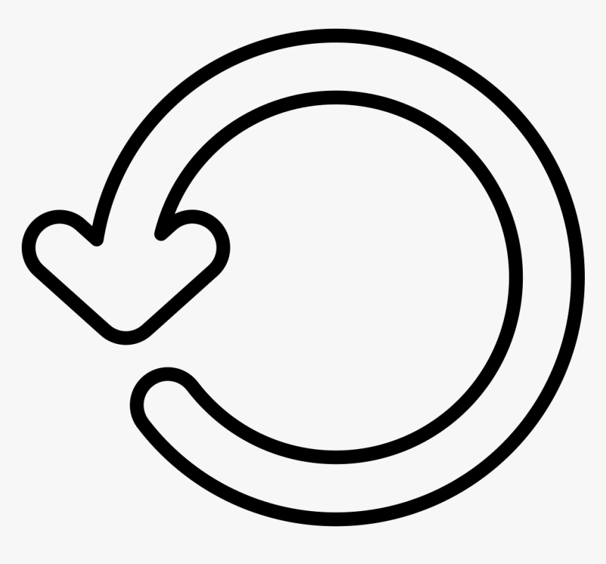 Circular Arrow Rotating To Left Comments - White Circle Arrow Png, Transparent Png, Free Download
