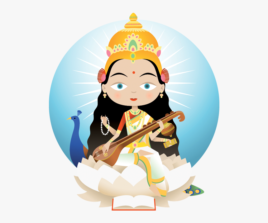 Hindu Clipart Nichayathartham - Baby Goddess Saraswati, HD Png Download, Free Download