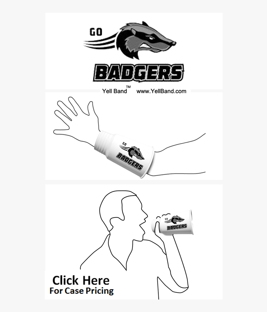 Badgers Gray Black Swoosh - Mighty Mouse, HD Png Download, Free Download