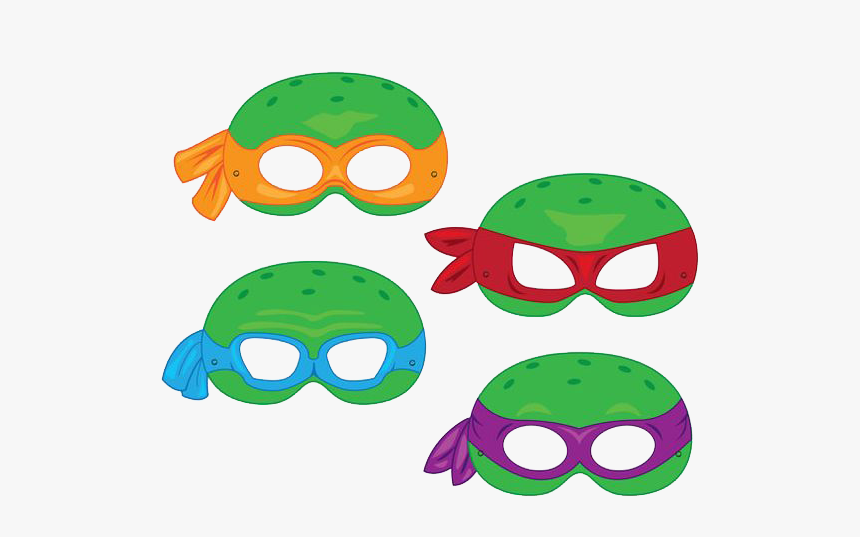 Turtle Teenage Mutant Turtles Mask Ninja Leonardo Clipart - Ninja Turtle Mask Vector, HD Png Download, Free Download