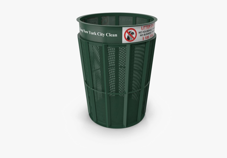 Waste Basket Png Free Download - New York Trash Can, Transparent Png, Free Download