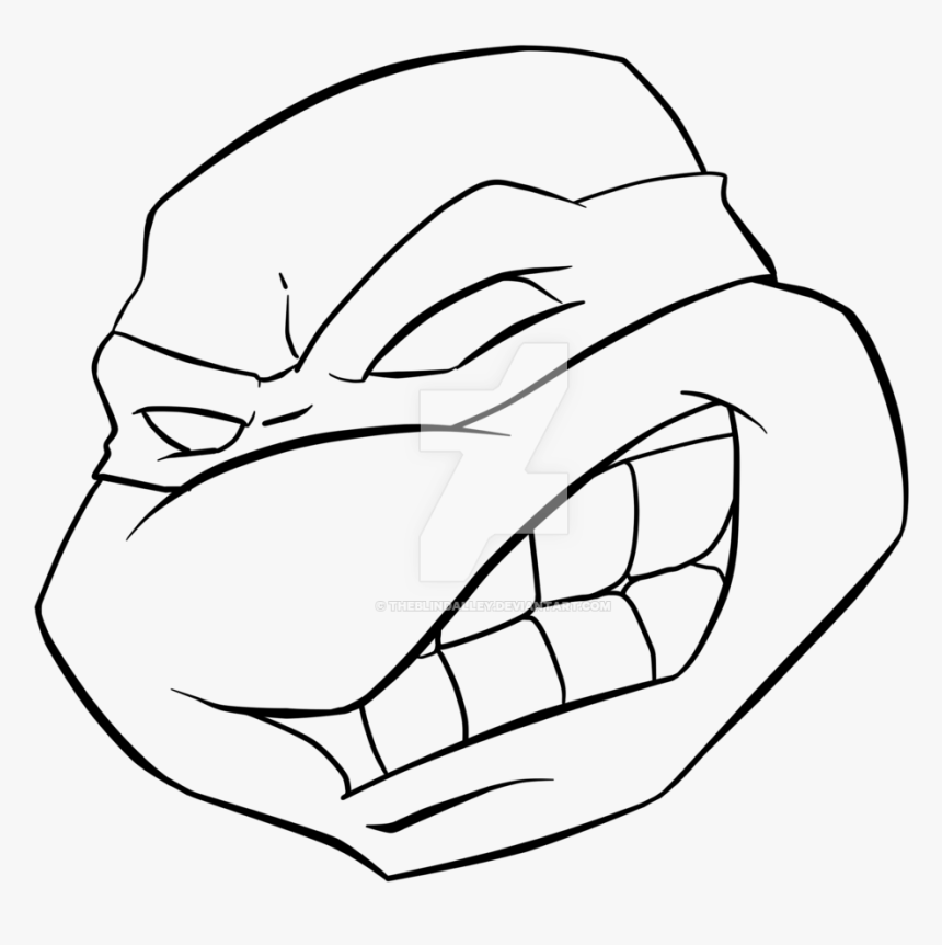 Hd Teenage Mutant Ninja Turtles Mask Png - Leonardo Ninja Turtles Drawing, Transparent Png, Free Download