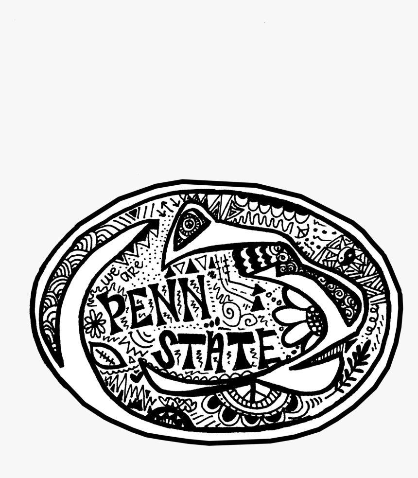 Penn State Zentangle Sticker The Vecchio Boutique Png - Illustration, Transparent Png, Free Download