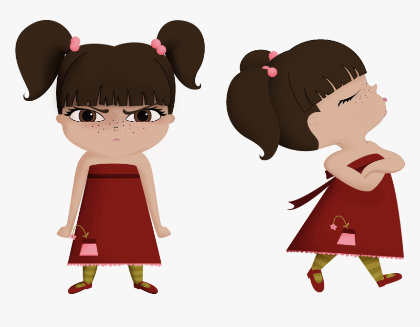 Cartoon Girl Angry Png, Transparent Png, Free Download