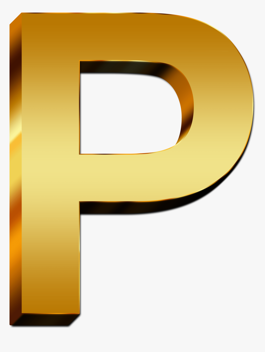 Property,brass,logo,clip Art,metal - Transparent Gold Letter P, HD Png Download, Free Download