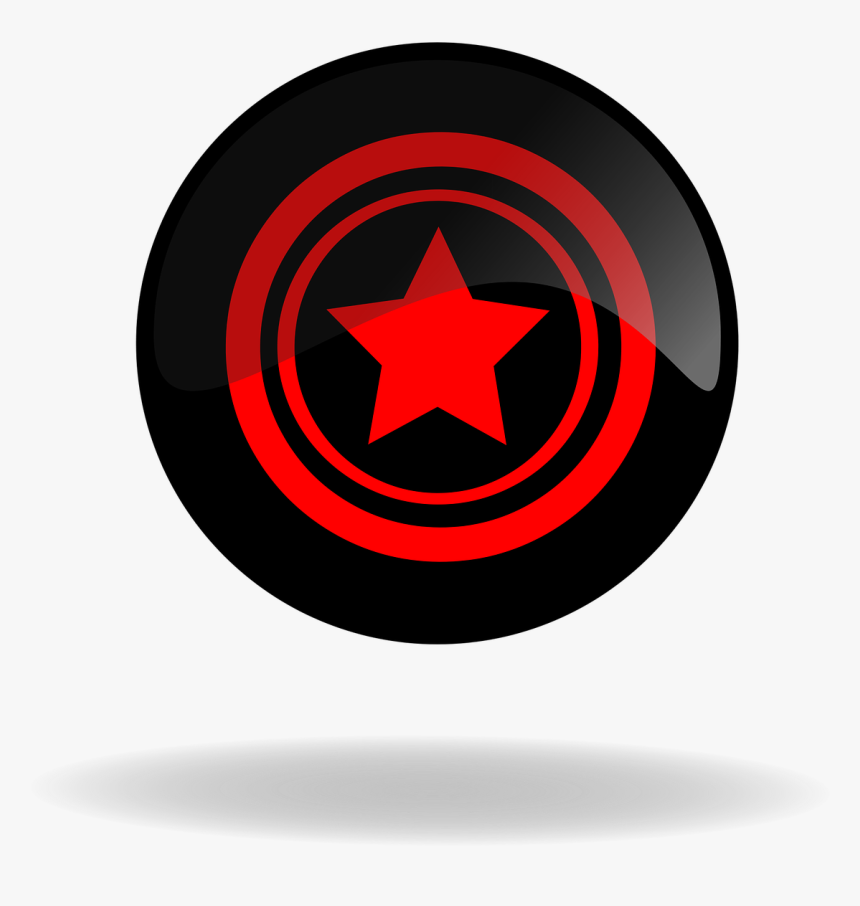 Star, Star Button, Star Black Button, Button, Icon, - Circle, HD Png Download, Free Download