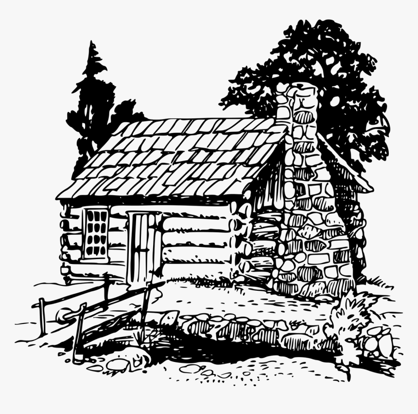 Hut Clipart Wood House - Log Cabin Clip Art, HD Png Download, Free Download