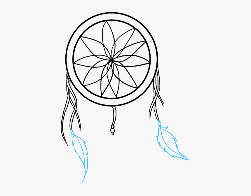 Drawing Veins Cartoon Eye - Dream Catcher Easy To Draw, HD Png Download, Free Download