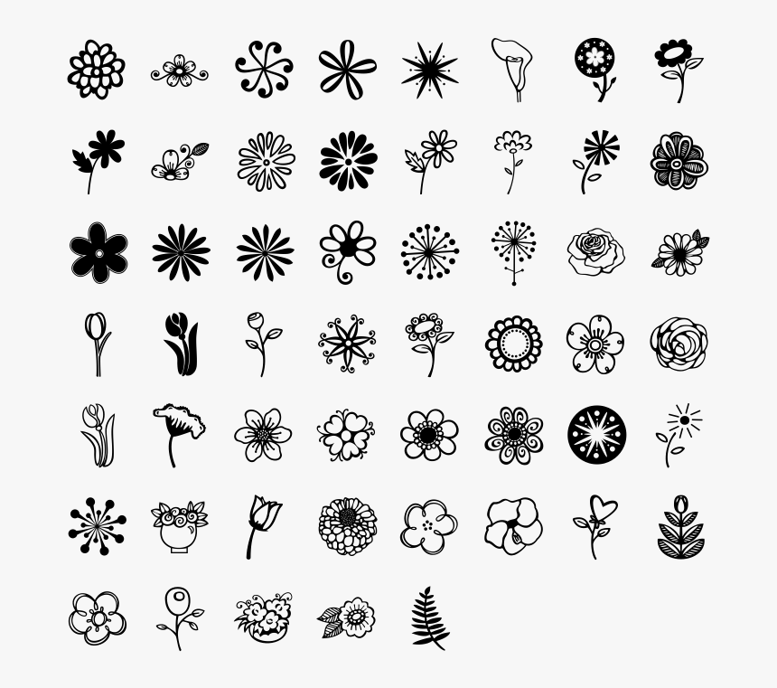 Http Www Fontspring Com - Bullet Journal Flower Doodles, HD Png Download, Free Download