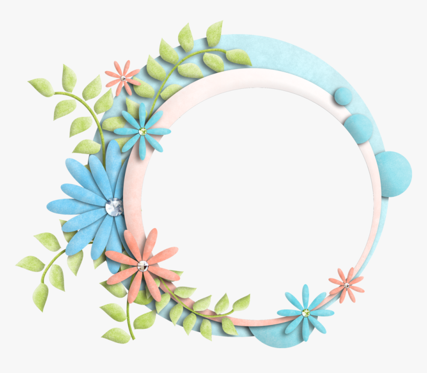 Floral Frames Png - Flower Background In Circle, Transparent Png, Free Download