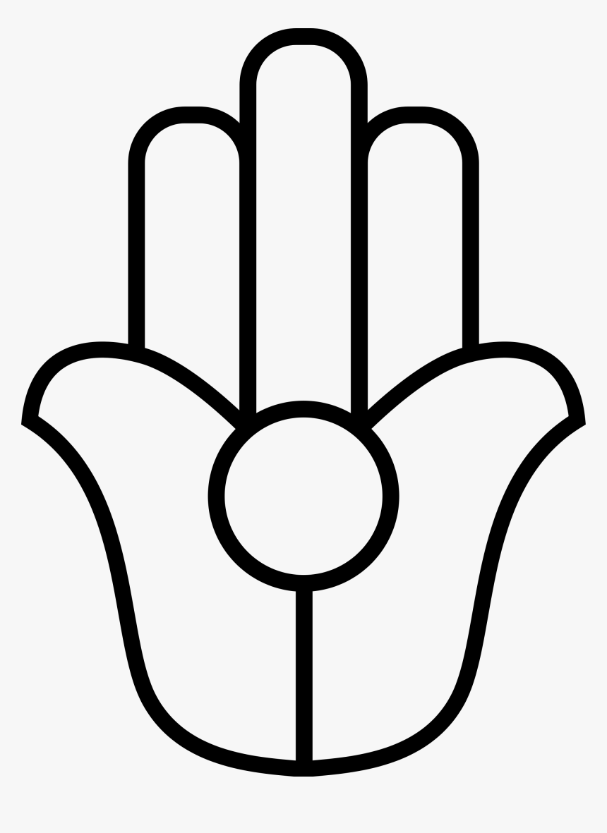 Outline Google Searchclick The - Simple Hand Of Fatima, HD Png Download, Free Download