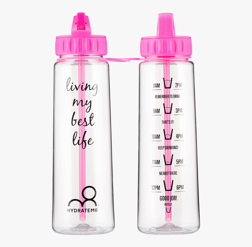 Hydratem8 Electric Pink 900ml Hydration Tracker Water, HD Png Download, Free Download