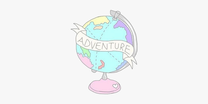 #planet #pastel #tumblr #world #drawing - Cute Earth Transparent Clipart, HD Png Download, Free Download