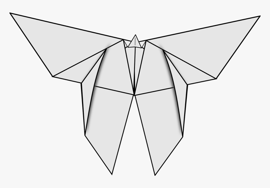Free Coloring Pages Origami Gratis - Butterfly Origami Png, Transparent Png, Free Download