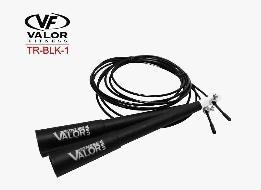 Tr Blk 1 Black Cable Speed Rope - Valor Fitness, HD Png Download, Free Download