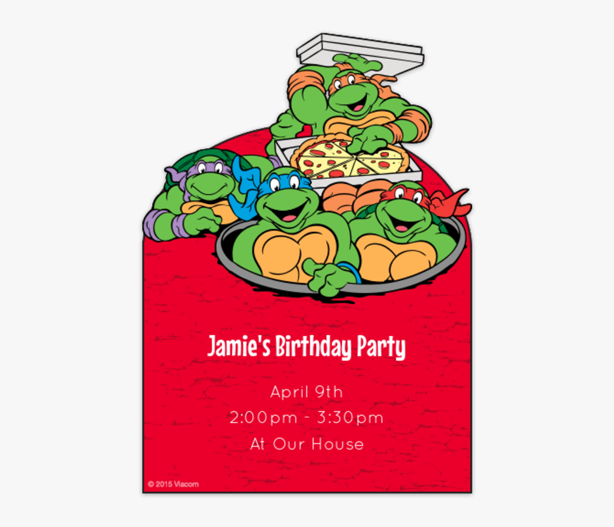 Boy Birthday Ninja Turtles Invitations, HD Png Download, Free Download