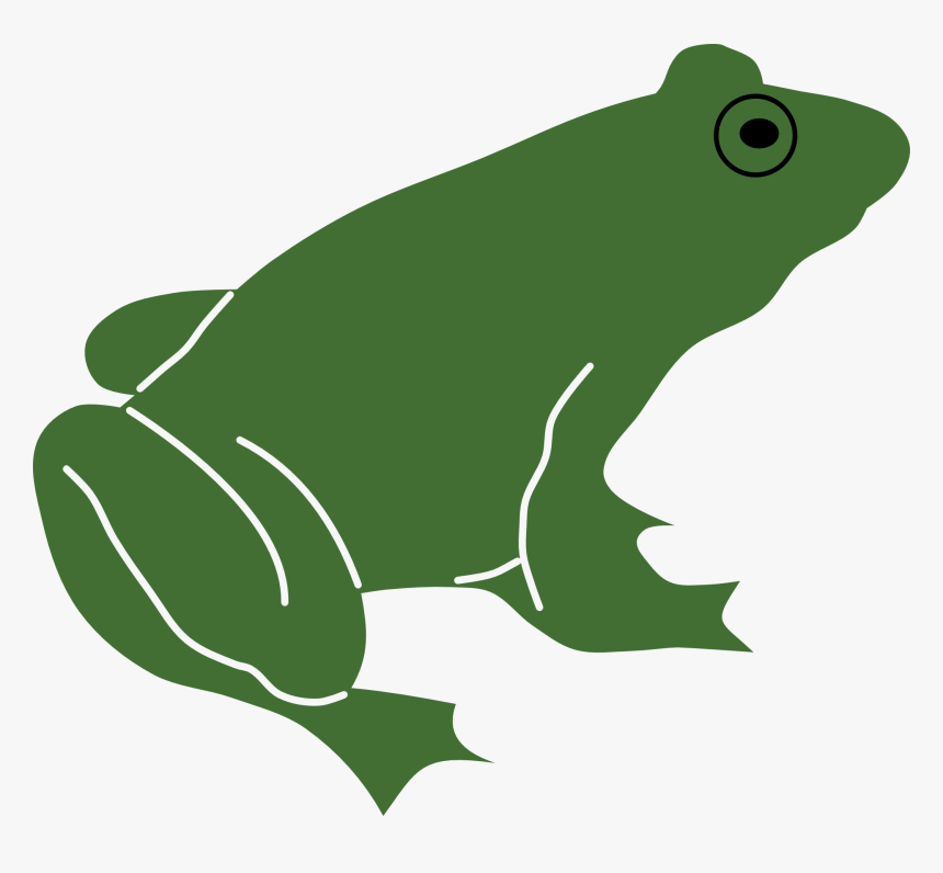 Animal Frog Green Free Picture - Frog Silhouette Vector, HD Png Download, Free Download