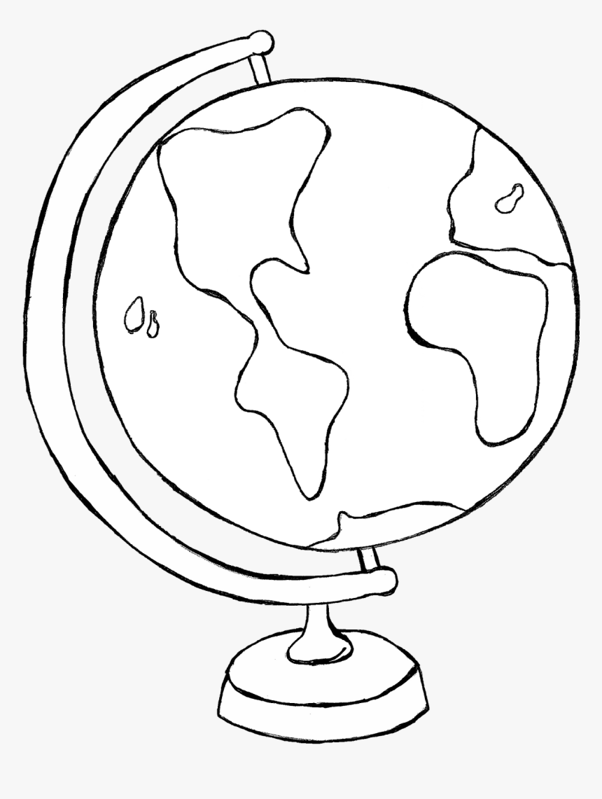 Globe Clipart Black And White Free Images Png - White Globe Clipart, Transparent Png, Free Download