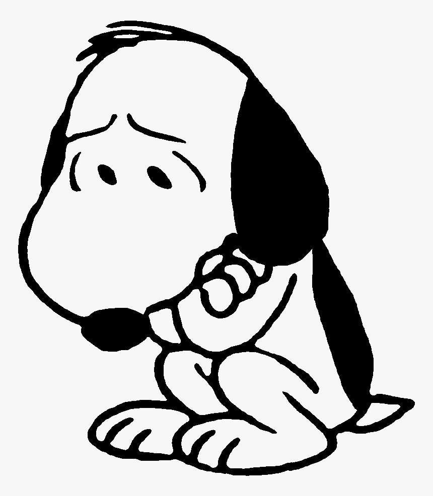 World Drawing Sad - Sad Snoopy Png, Transparent Png, Free Download