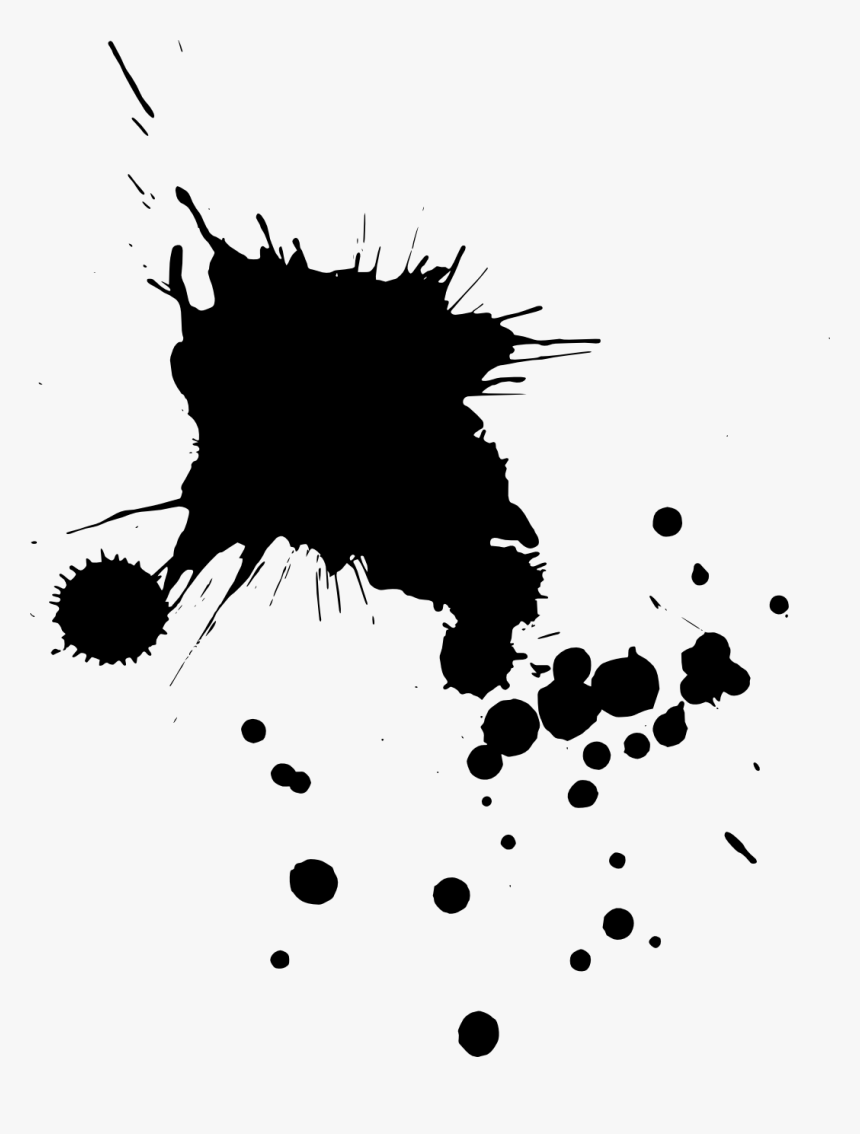 Paint Splash Png Download - Painting Brush Png Black, Transparent Png, Free Download