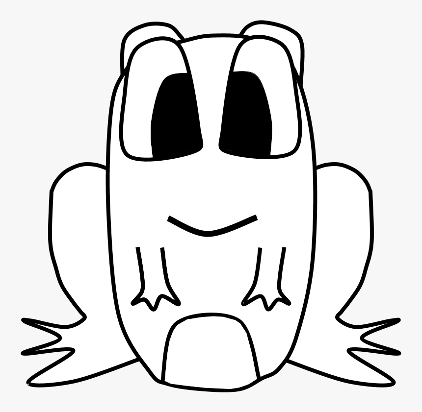 Frog, Toad, Big Eyes, Black And White, Cartoon Animal - Bufo, HD Png Download, Free Download
