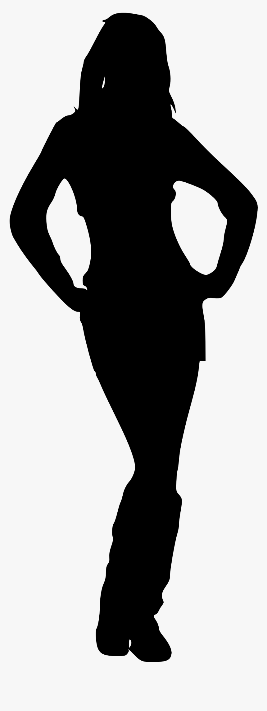 Transparent Clipart Woman Silhouette - Black Outline Of Women, HD Png Download, Free Download