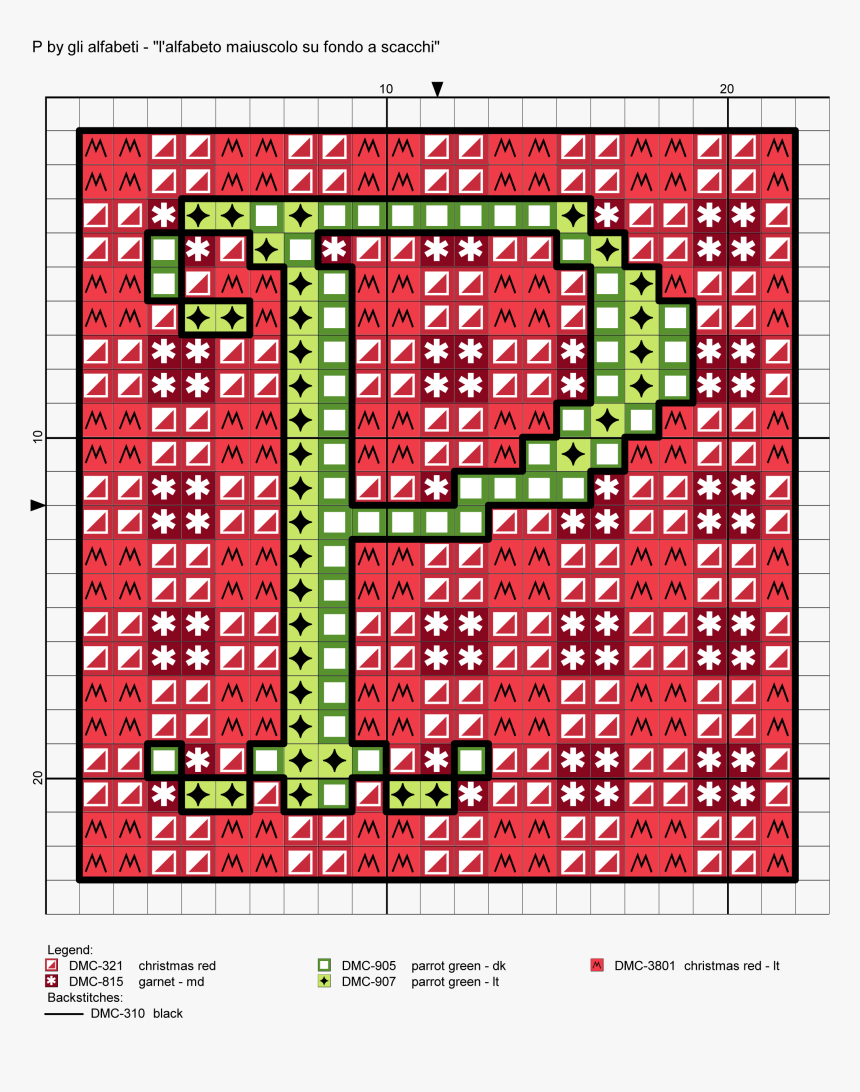 Uppercase Alphabet On Checkered Background Cross Stitch - Visual Arts, HD Png Download, Free Download