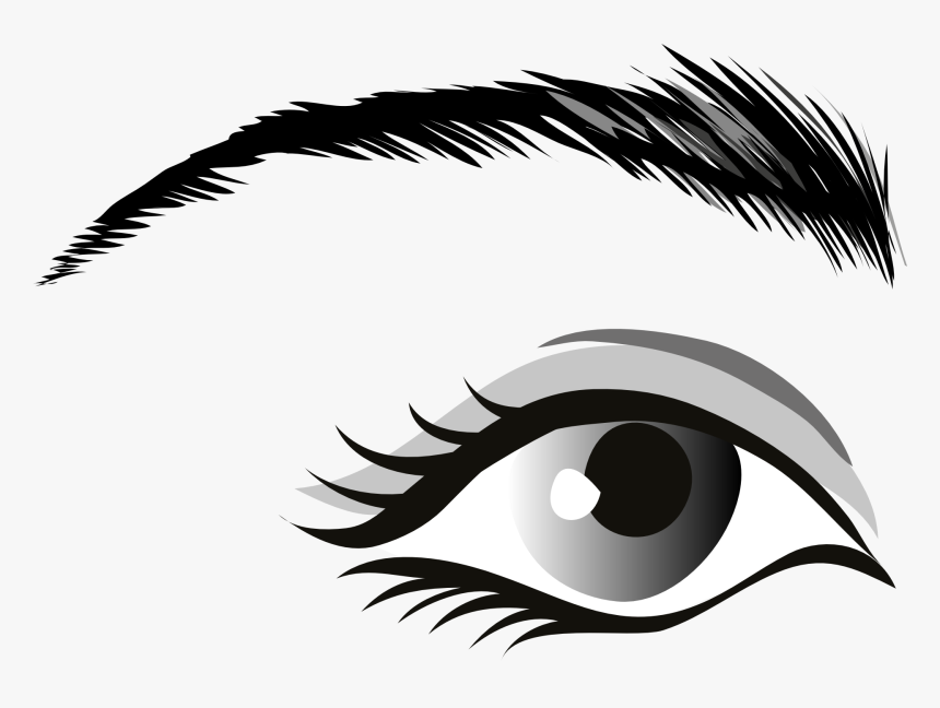 Eye,eyebrow,black And Up,clip Art,human - Eye Clip Art, HD Png Download, Free Download