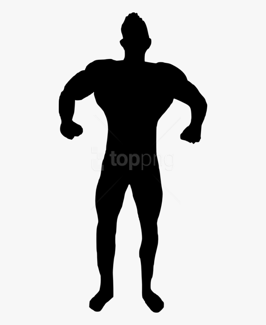Body Builder Png - Silhouette Of Bodybuilder Png, Transparent Png, Free Download