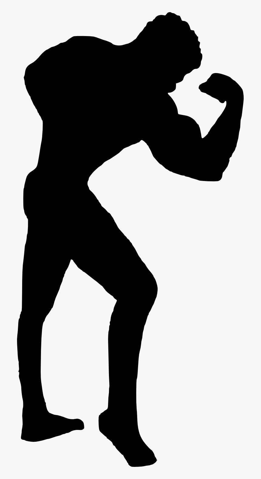 Bodybuilder Man Silhouette Png, Transparent Png, Free Download