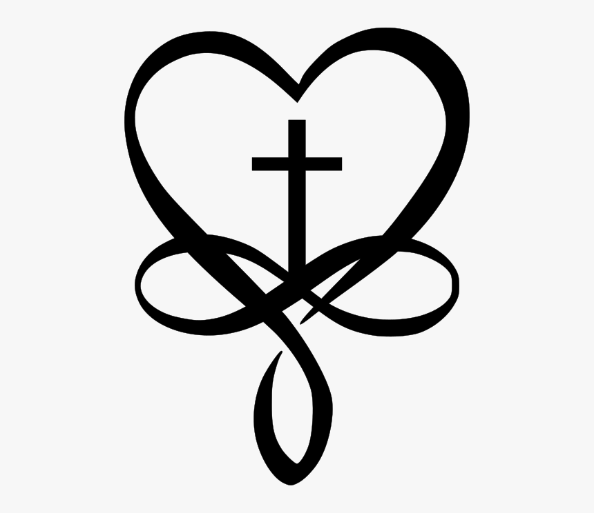 Infinity Sign With Heart And Cross, HD Png Download, Free Download