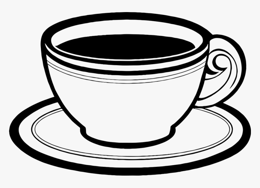 Gráfica, Taza De Té, Copa, Café, Negro, Té, Beber - Gelas Kopi Hitam Putih, HD Png Download, Free Download