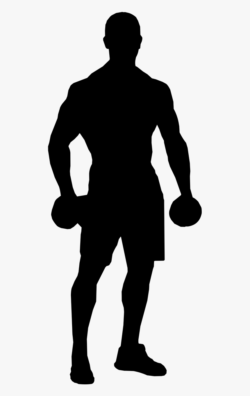 Silhouette Athletic Body - Silhouette Man Working Out, HD Png Download, Free Download