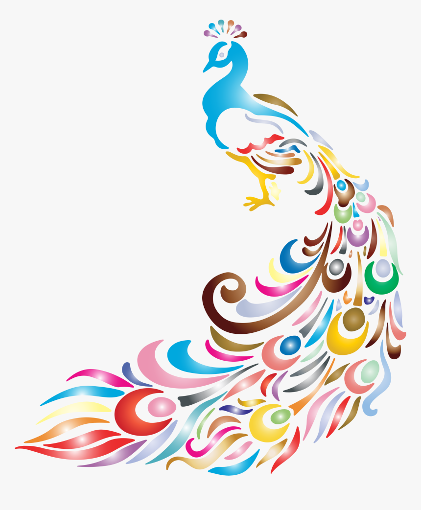 Chromatic Peacock 2 No Background Clip Arts - Sri Lanka Traditional Art, HD Png Download, Free Download