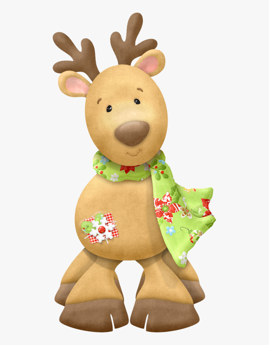 Transparent Reindeer Clip Art - Cute Christmas Reindeer Clipart Png, Png Download, Free Download