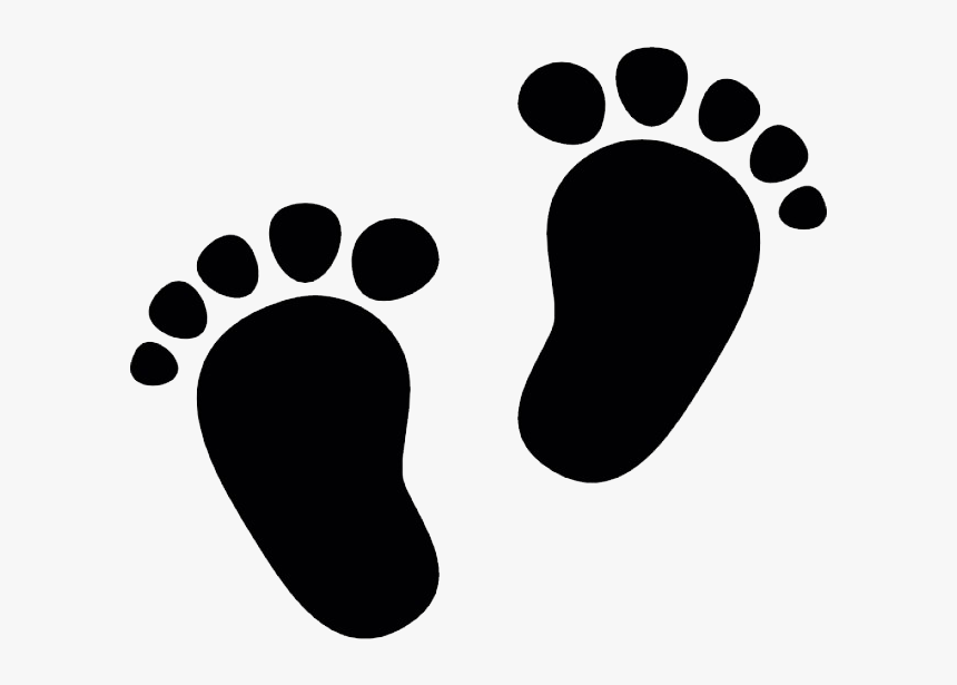 Footprint Infant Clip Art - Baby Feet Silhouette, HD Png Download, Free Download