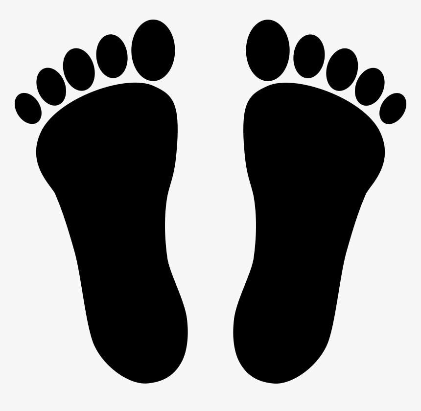 Two Footprints Black Clip Arts - Foot Pressure Point Orgasm, HD Png Download, Free Download