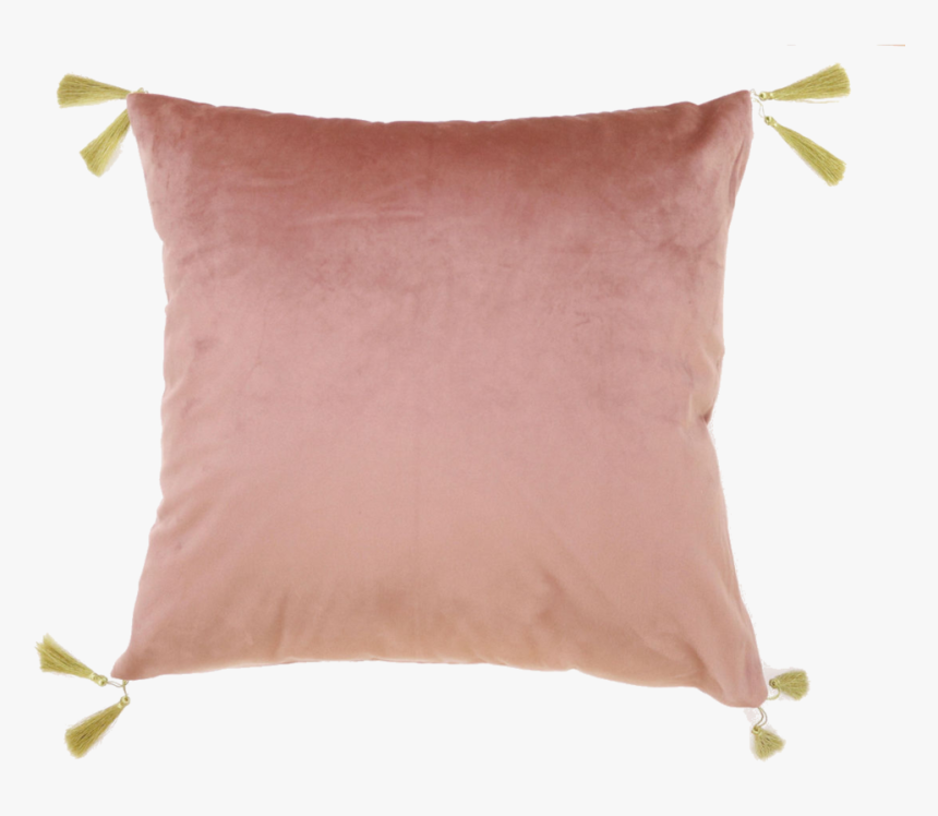 Tassel Velvet Pillow-rose Moroccan Boho Karama Company - Throw Pillow, HD Png Download, Free Download