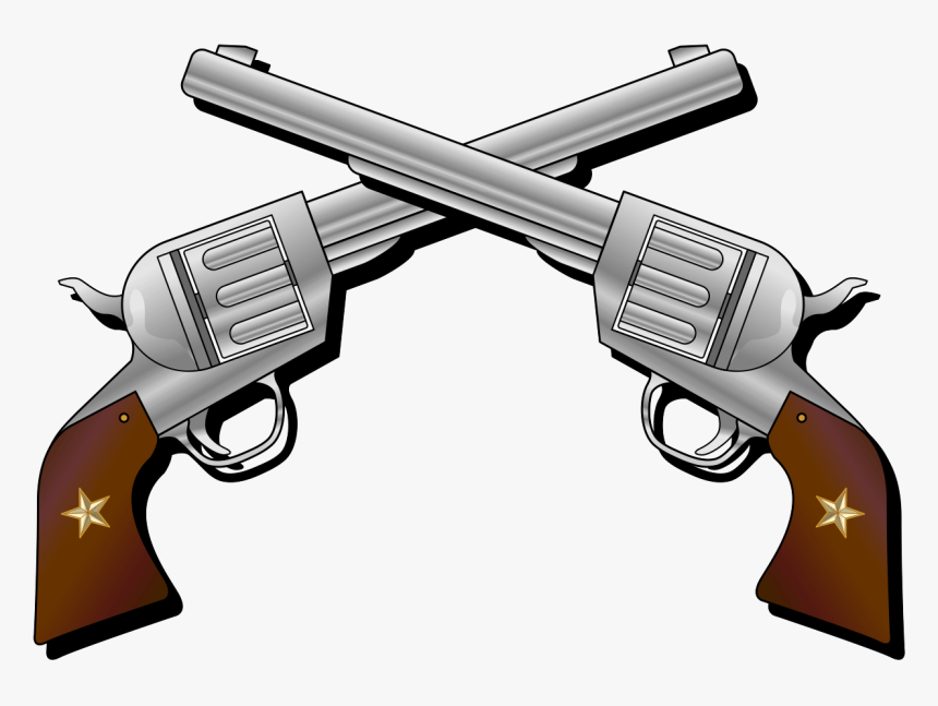 Png Royalty Free Stock Pistol Clipart Free On Dumielauxepices - Six Shooter Guns Clipart, Transparent Png, Free Download