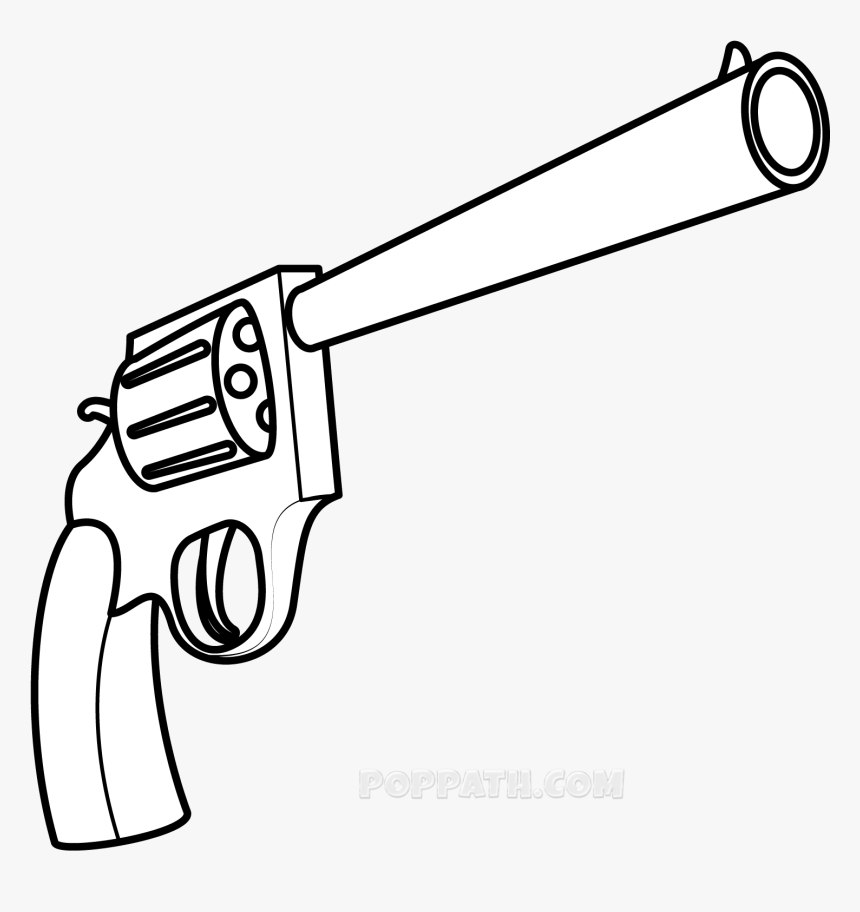 Transparent Guy Holding Gun Png - Gun Drawing Png, Png Download, Free Download