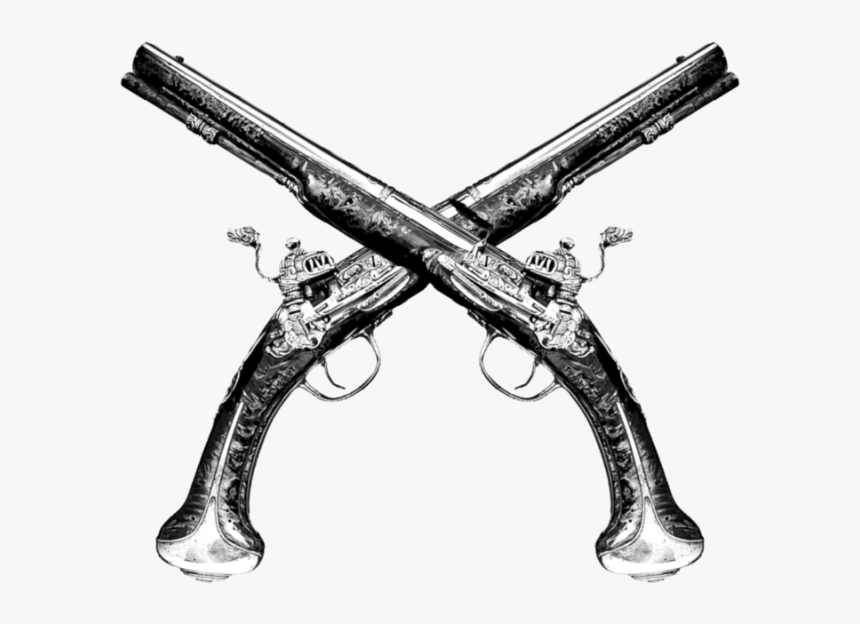 Transparent Pistol Drawing Png - Vintage Guns Png, Png Download, Free Download