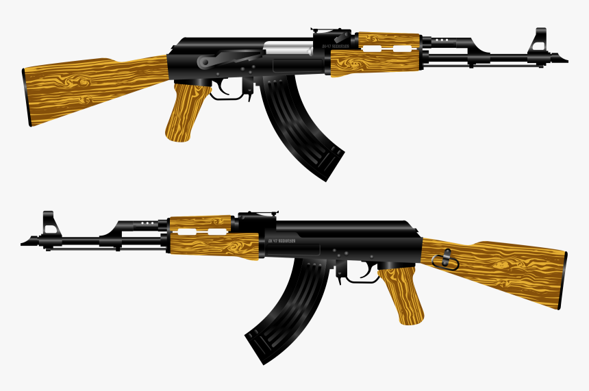 Toy Gun Png - Ak 47 Silhouette, Transparent Png, Free Download