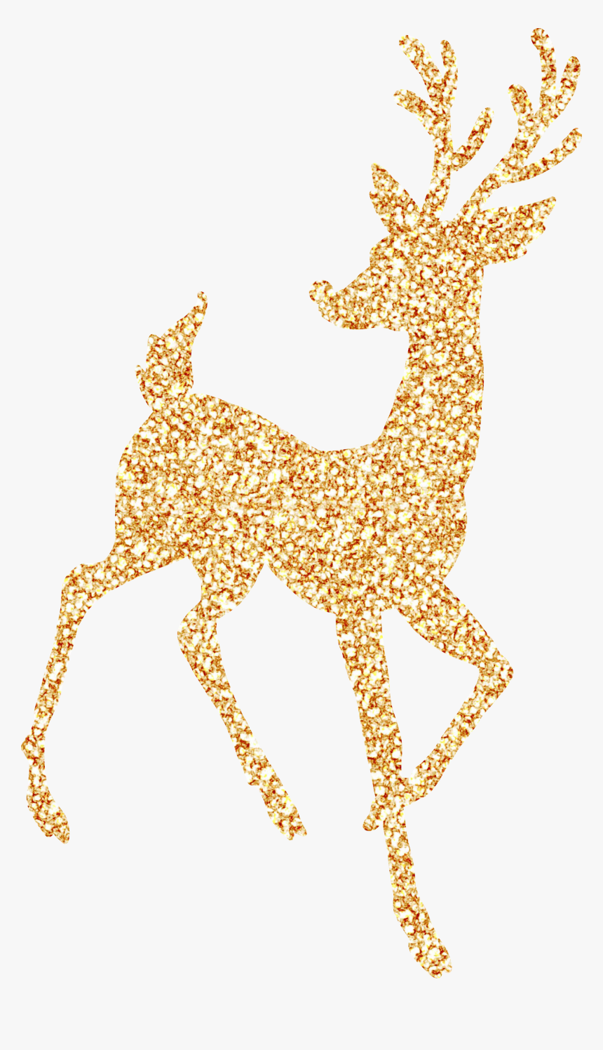 Glitter Reindeer Clipart, HD Png Download, Free Download