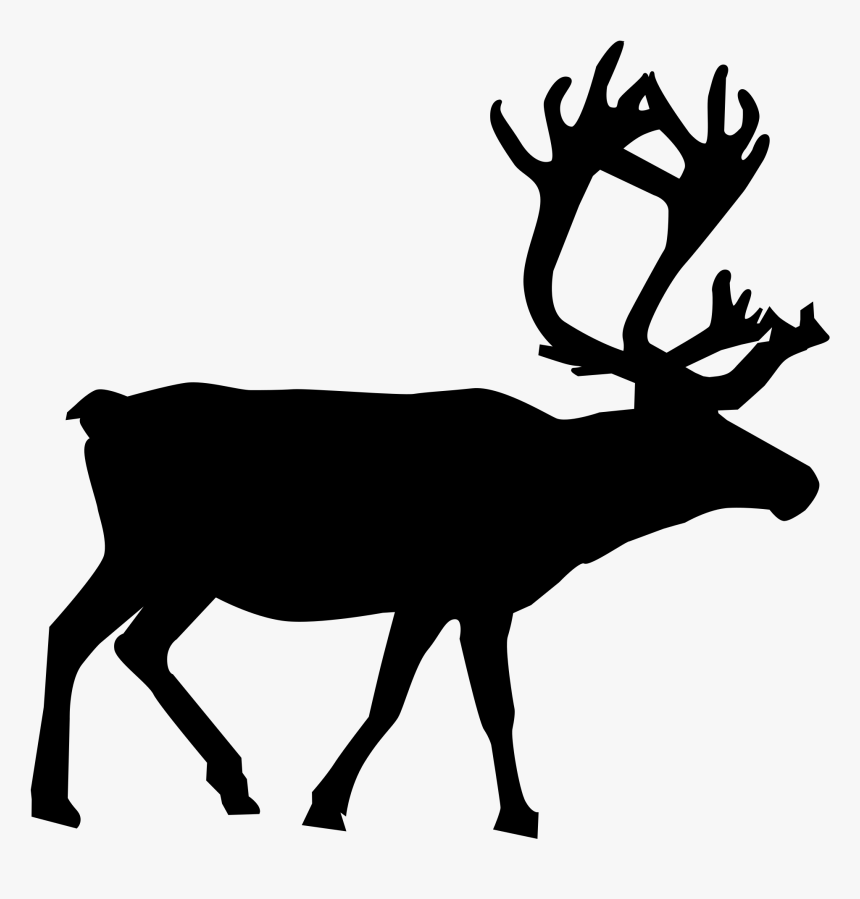 Transparent Reindeer Clipart - Animal Silhouette Reindeer, HD Png Download, Free Download