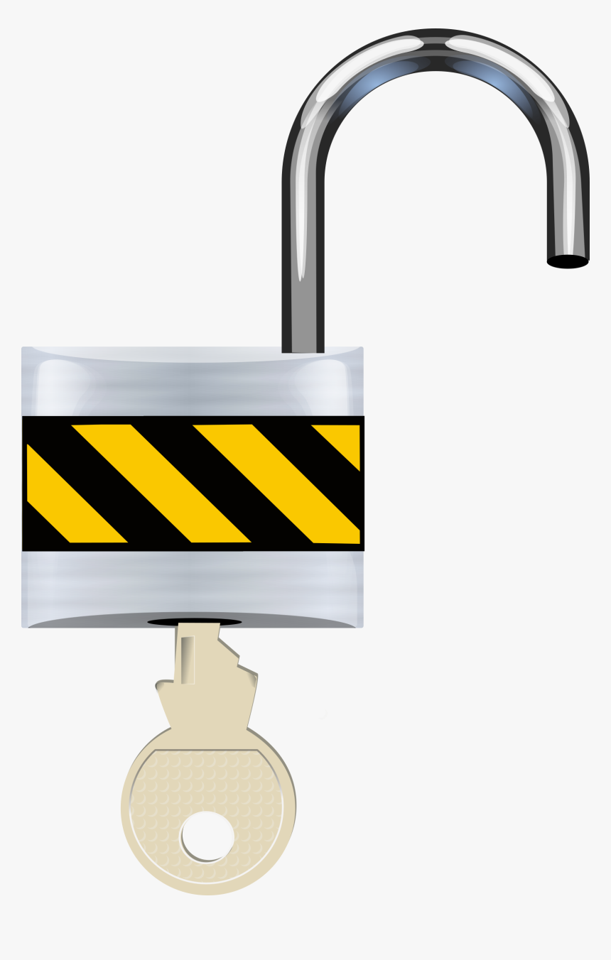 Padlock-open Clip Arts - Lock And Key Transparent Background, HD Png Download, Free Download