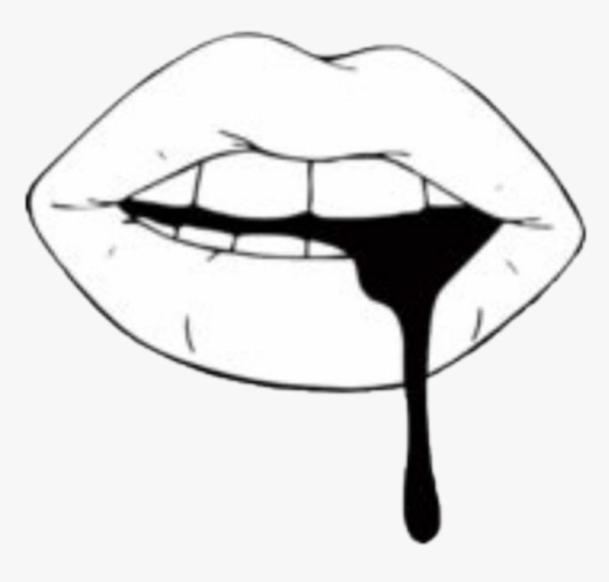Collection Of Free Lips Drawing Black And White Download - Black And White Lips, HD Png Download, Free Download