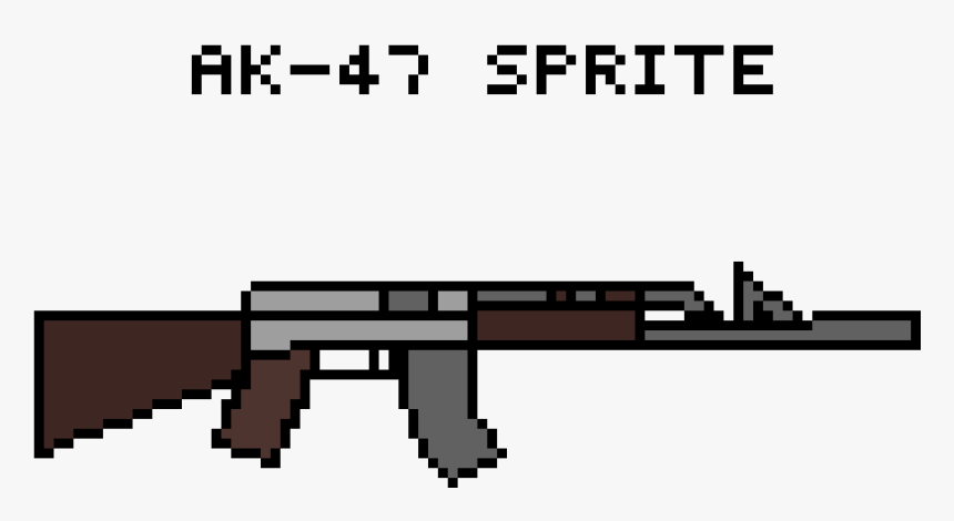 Ak47 Drawing Basic - Ak47 Sprite, HD Png Download, Free Download