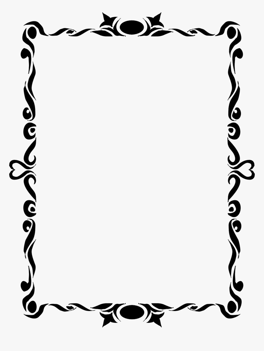 Frame Black And White - Simple Photoshop Frame Png, Transparent Png, Free Download