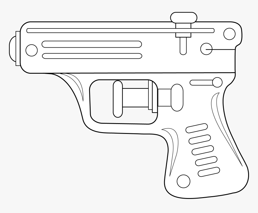 White Clipart Gun - Trigger, HD Png Download, Free Download